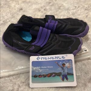 New size 11.5 Kids Water Shoes - Black and Purple